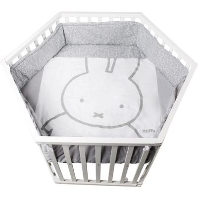 Laufgitter ROBA "miffy, weiß, 6-eckig", Baby, weiß, Laufställe, mit Stoffeinlage und Nestchen Image