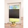Plissee K-HOME "Klemmfix Pisa" Gr. 23, schwarz, B:75cm H:130cm, Obermaterial: 100% Polyester, Plissees, Crushed-Optik