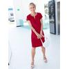 Sommerkleid CASUAL LOOKS "Kleid", Damen, Gr. 21, Kurzgrößen, rot, 100% Viskose, unifarben, kurz, Rundhals, Kurzarm, Kleider Partykleid, Topseller