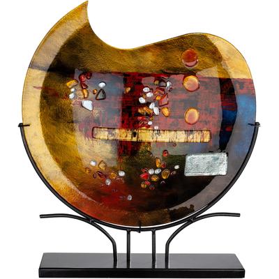 Dekovase CASABLANCA BY GILDE "Pearls", rot (goldfarben, grau, rot), B:45cm H:52cm T:10cm, Glas, Vasen, aus Glas, in harmonischer Farbgebung, Höhe ca. 52 cm Image