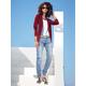 Jerseyblazer HEINE "Jersey-Blazer" Gr. 50, rot (karminrot) Damen Blazer Bestseller