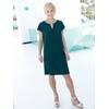Sommerkleid CASUAL LOOKS "Kleid", Damen, Gr. 18, Kurzgrößen, grün (dunkelgrün), 100% Viskose, unifarben, kurz, Rundhals, Kurzarm, Kleider Partykleid, Topseller