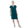 Sommerkleid CASUAL LOOKS "Kleid", Damen, Gr. 23, Kurzgrößen, grün (dunkelgrün), 100% Viskose, unifarben, kurz, Rundhals, Kurzarm, Kleider Partykleid, Topseller