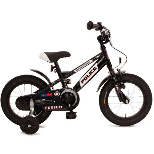 „Kinderfahrrad BACHTENKIRCH „“New POLICE““ Fahrräder Gr. 22 cm, 14 Zoll (35,56 cm), schwarz Kinder Kinderfahrräder“