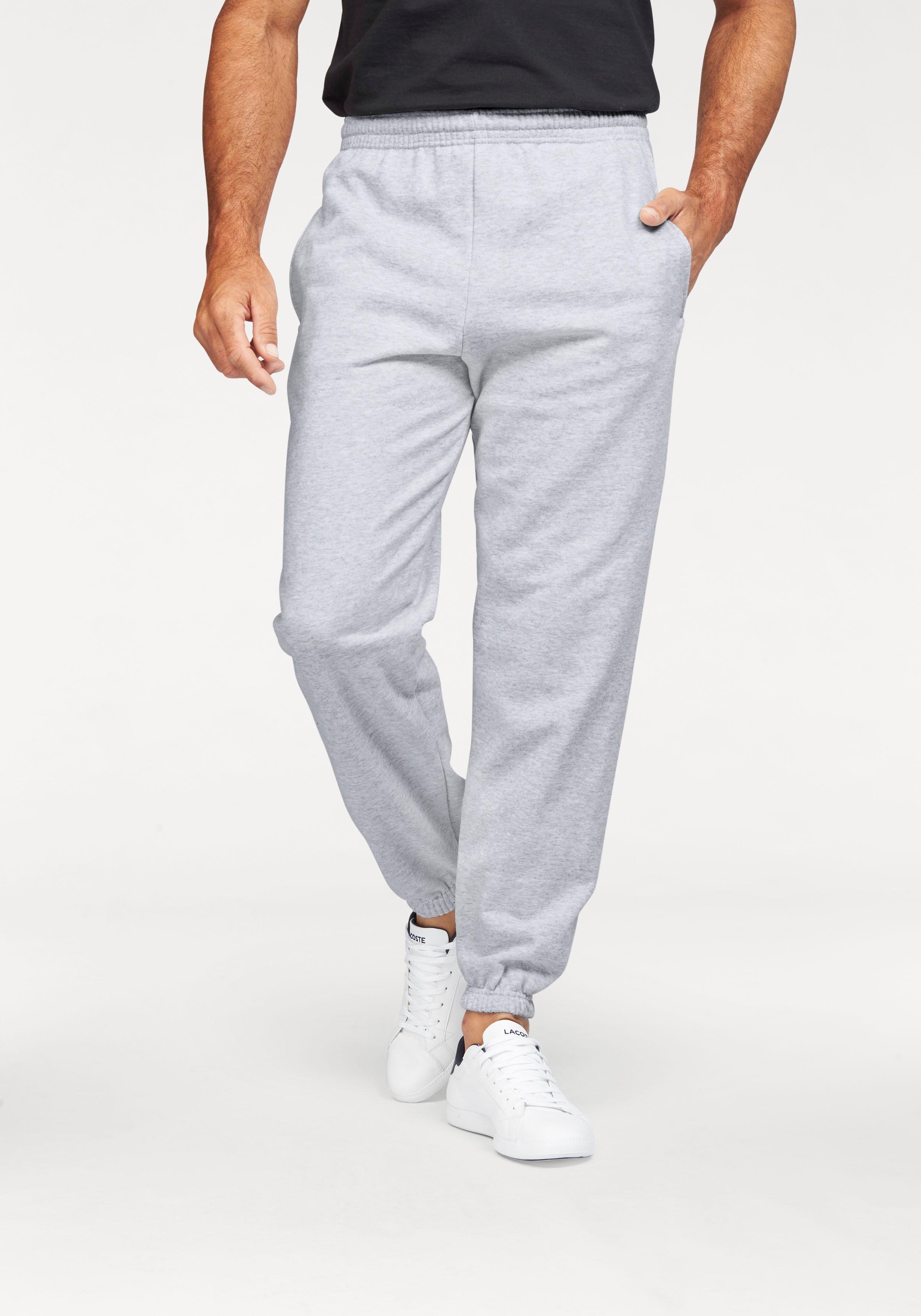 Sweathose FRUIT OF THE LOOM, Damen, Gr. L (52/54), N-Gr, grau (grau, meliert, meliert), angeraute Sweatware, Obermaterial: 80% Baumwolle, 20% Polyester, unifarben, bequem lang, Hosen Sweathose, aus Baumwollmischung