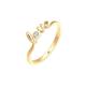 DIAMORE Ring Damen Love-Schriftzug mit Diamant (0.03 ct.) in 585 Gelbgold