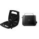 Grundig SWM2940 SWM 2940 Sandwichmaker, Schwarz-Metallic/Edelstahl & Philips Toaster – 2 Toastschlitze, 8 Stufen, Brötchenaufsatz, Auftaufunktion, Liftfunktion, Abschaltautomatik, schwarz (HD2581/90)