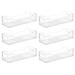 Lexi Home Eco Conscious Clear Acrylic Fridge & Cabinet Organizer Tray Set of 6 Plastic | 2.75 H x 4.33 W x 11.81 D in | Wayfair LB5955
