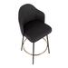 George Oliver Lakyia Contemporary Fixed-height Counter Stool w/ Black Metal Legs | 37 H x 18.5 W x 19.5 D in | Wayfair