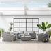 Conway 4-Piece Outdoor Patio Wicker Rattan Furniture Set by Modway Plastic in Gray | 28 H x 150 W x 91 D in | Wayfair EEI-5091-GRY