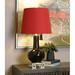 Everly Quinn Olallo 31.25" Table Lamp Glass/Metal/Fabric in Red/Yellow | 31.25 H x 9 W x 9 D in | Wayfair 6E89133B1D084661AF466E46543C45B8