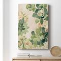 Bungalow Rose Stained Glass Succulents II Premium Gallery Wrapped Canvas - Ready To Hang Metal in Green/Yellow | 60 H x 40 W x 1 D in | Wayfair
