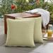 Birch Lane™ Fenna Indoor/Outdoor Sync Basil Square Throw Pillow Polyester/Polyfill/Acrylic | 16 H x 16 W x 6 D in | Wayfair