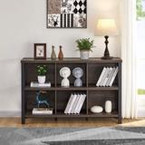 17 Stories 6 Tier Bookshelf, Walnut in Brown | 30 H x 47.24 W x 13.58 D in | Wayfair C5D45927DB3D401AA8EF81CF2EB882F6