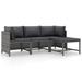 Ebern Designs 4 Piece Patio Lounge Set w/ Cushions Poly Rattan in Gray | 23.6 H x 23.6 W x 23.6 D in | Wayfair 6ADCC28AA9644739BF745732AD79CF84