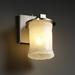 Willa Arlo™ Interiors Leroux 1 - Light Armed Sconce Glass in Gray/White | 8.75 H x 5 W x 6.25 D in | Wayfair 061443515F844CA7896CA98DD88D2A1D