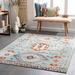 Wolfville 6'7" x 9' Traditional Updated Traditional Farmhouse Light Gray/Ink/Brown/Silver Blue/Terracotta/Dark Red/Medium Gray Area Rug - Hauteloom