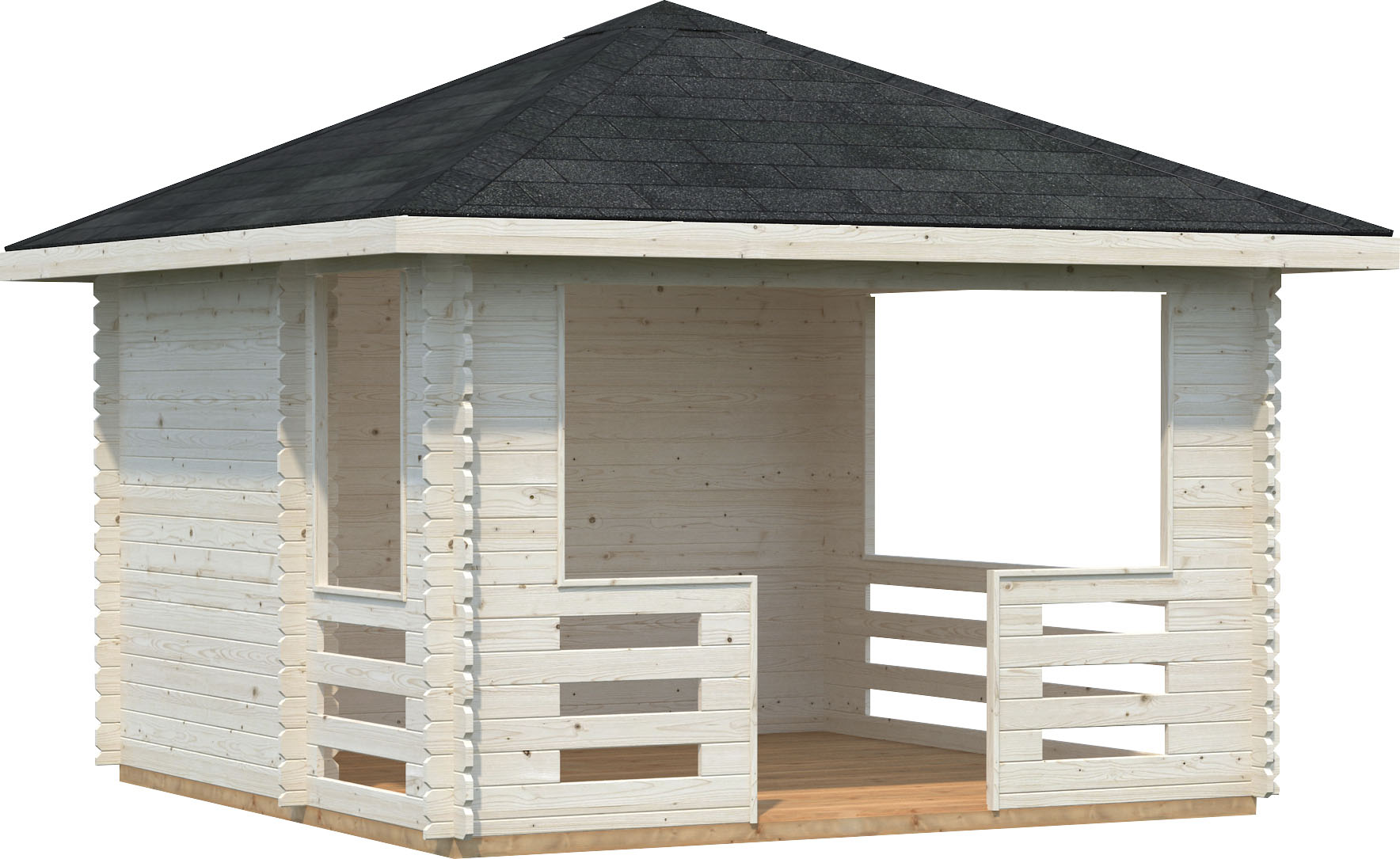 Gartenhaus PALMAKO "Pavillon Julie", beige (naturbelassen), Fußboden im Gartenhaus, ohne Dacheindeckung, Holzwerkstoff, Gartenhäuser, naturbelassen