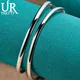 URPRETTY – Bracelet ajustable à deux lignes en argent Sterling 925 bijoux pour femmes pour fête de