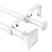 Modern Square Urn Adjustable Drapery Double Curtain Rod