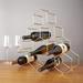 Viski Geo Gold 10 Bottle Wine Rack, Honeycomb Design, Gold-Plated Iron, Freestanding Wine Holder