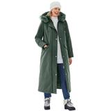 Plus Size Women's Long Hooded Down Microfiber Parka by Woman Within in Pine (Size L) Coat