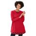 Plus Size Women's Layered Look Sweatshirt by Woman Within in Classic Red Plaid (Size 2X)