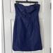 J. Crew Dresses | J. Crew Silk Strapless Bow Dress W/ Pockets - Size 8 | Color: Blue/Purple | Size: 8