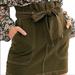 Free People Skirts | Free People “Splendor In The Grass” Paperbag Tie Olive Green Denim Skirt Size 0 | Color: Green | Size: 0