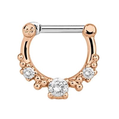 Nasenpiercing ADELIA´S "Piercing Nasenpiercing", Damen, rosa (rosegold), Silber 925 (Sterlingsilber), modisch, Piercings, mit 316l Stahlstab als Verschluss Clicker