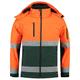 Tricorp 403007 Safety EN ISO 20471 Bicolor Softshelljacke, 100% Polyester + PU Membran, 300g/m², Fluor Orange-Grün, Größe S