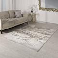 Lord of Rugs Modern Abstract Living Room Rug Silky Shiny Shimmer Effect Luxury Marble Design Short Pile Carpet Dining Bedroom Area Flatweave Rug AU17 Linea Yellow Gold Small 80x150 cm (2'6"x5')