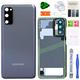 XFU Rear Glass Battery Cover for Samsung Galaxy S20 (G980F/G981B) Rear Housing Back Glass Replacement Repair Kit with Camera Lens,Glue,Tools,Repair Guide,Mobile Phone Case(Grey)