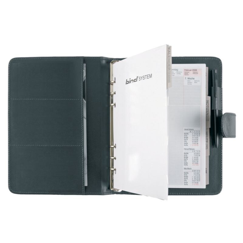 bind Zeitplaner 15501-1 DIN A5 ohne Kalender Lederimitat schwarz Image