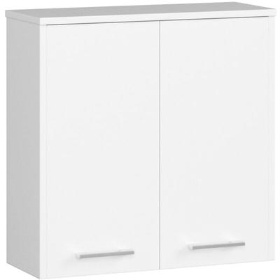 Hängender Badezimmerschrank akord fin Weiß 60 cm 2 Türen 2 Ebenen B60 x H60 x T22,5 cm Image
