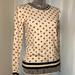 J. Crew Tops | Jcrew Cotton Cozy Sweater Shirt Top S Lady Bug Long Sleeve Crew Neck Very Cute | Color: Black/White | Size: S