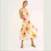 Free People Dresses | Free People Linen Blend Moonshine Midi Dress Floral | Color: Pink/Yellow | Size: S