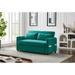 Modern Convertible Sofa Bed Velvet Padded Seat Leisure Love Sofa Pull out Bed Folding Bed Chair with Adjustable Backrest