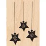 Holzstempel Sterne, 4,3 x 6,4 cm