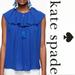 Kate Spade Tops | Kate Spade Cobalt Blue Tie Neck Ruffle Top Resort Wear | Color: Blue | Size: S