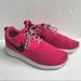 Nike Shoes | Hot Barbie Pink & Black Nike Roshe Run Gs Lace Up Sneakers Size 5.5y | Color: Black/Pink | Size: 5.5bb