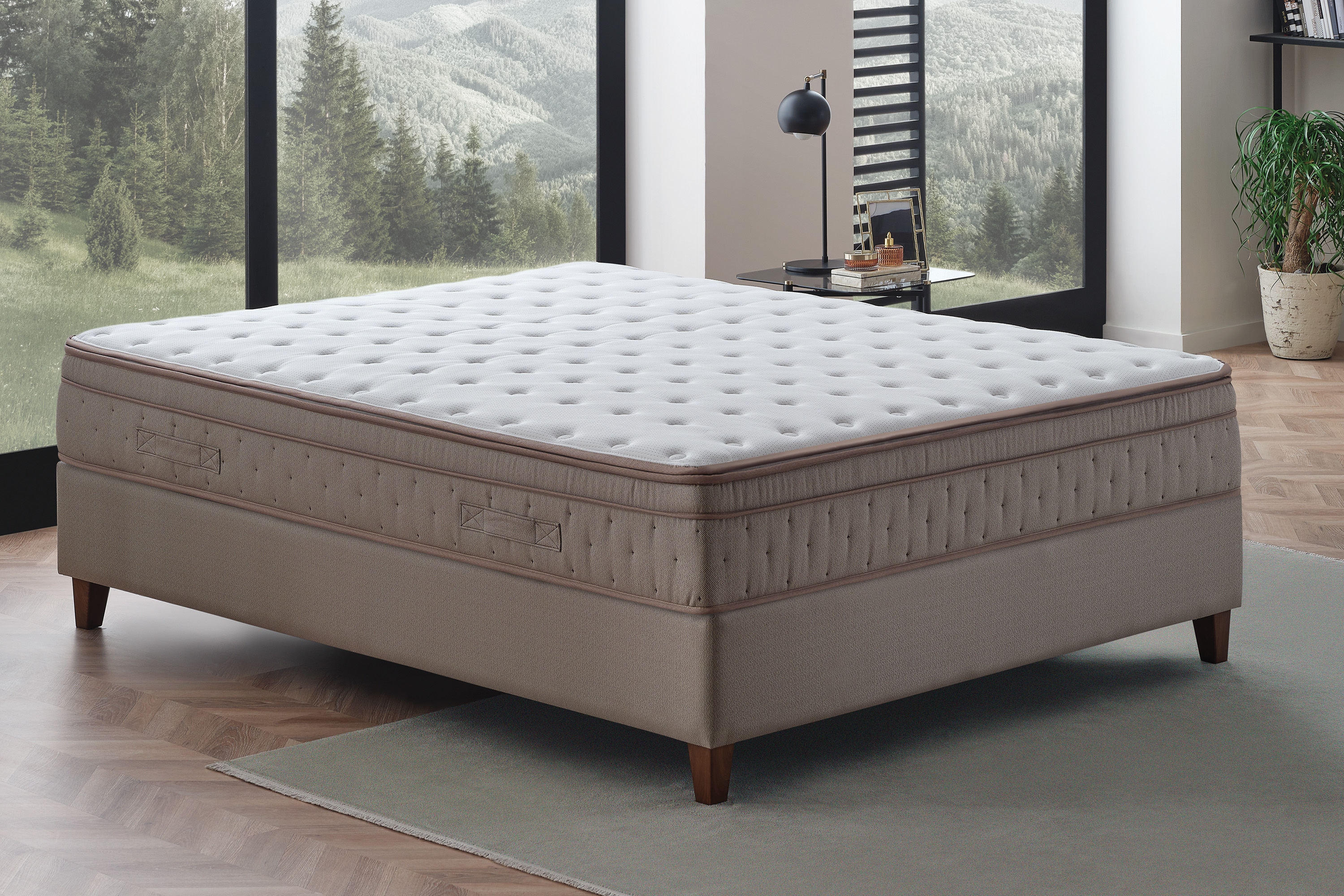 Taschenfederkernmatratze YATAS BEDDING "Matratze Yatas Royal, Matratze in 90x200 cm und weiteren Größen" Gr. 3, transparent, B:80cm H:28cm L:200cm, Bezug: 85% Polyester, 15% Viskose, Matratzen, 7-Zonen, H3, ergonomisch, atmungsaktiv Image