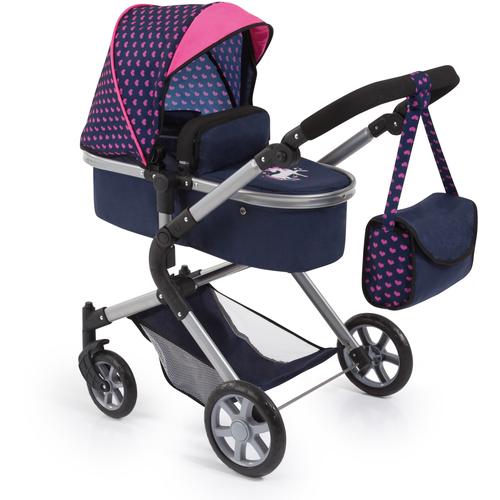 „Kombi-Puppenwagen BAYER „“City Neo, Blau/Pink““ Puppenwagen bunt (blau, pink) Kinder Puppenwagen -trage“