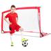 Net Playz Portable Soccer Goal Plastic in Red | 39.6 H x 79.2 W x 39.6 D in | Wayfair NOS03640