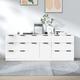 vidaXL 3 Piece Sideboards High Gloss White Engineered Wood