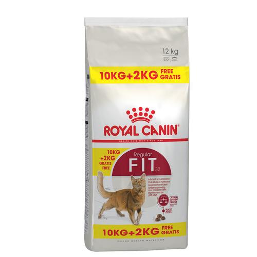 12kg Regular Fit Royal Canin Katzenfutter Trocken - 2kg gratis!