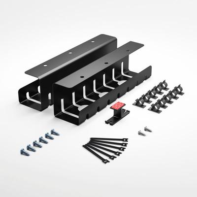 Albatros - Kabelkanal Schreibtisch Schwarz Komplettset d - Kabelmanagement Schreibtisch für Ordnung Image