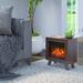 Symple Stuff Zeinelov Tabletop Electric Fireplace in Brown | 14.5 H x 14 W x 7.63 D in | Wayfair 8999E63541344F80BFE80306022672E8