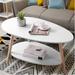 Corrigan Studio® Coffee Table w/ Open Shelving, White Wood in Brown/White | 16.7 H x 35.4 W x 19.7 D in | Wayfair D97F157D07834723B17BB30425CFE089