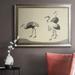 Highland Dunes Japanese Cranes B - Picture Frame Drawing Print on Canvas Canvas, Solid Wood in Black/Gray/White | 18 H x 27 W x 2.5 D in | Wayfair